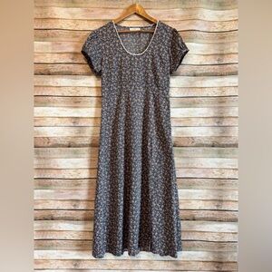 Nautral Life Women's Floral Print Boho Peasant Cottagecore Juliette Maxi Dress M